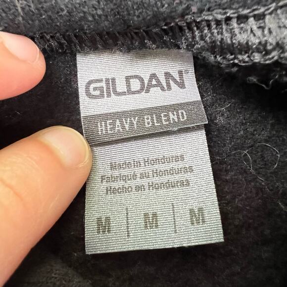 Gildan Heavy Blend US Navy statue of liberty graphic art hooded sweatshirt sz M - Picture 5 of 8